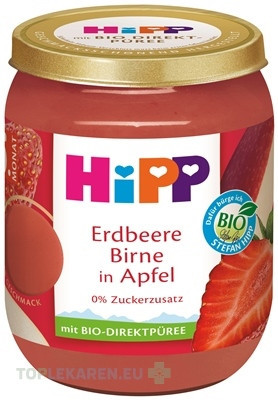 HiPP Príkrm BIO Jablko, jahody a hrušky