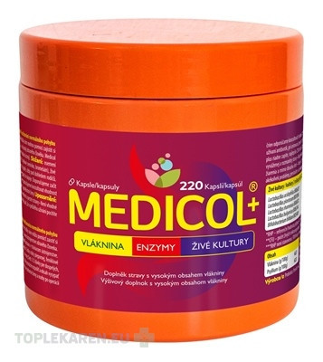 MEDICOL Plus - Vláknina, Enzýmy, Živé kultúry