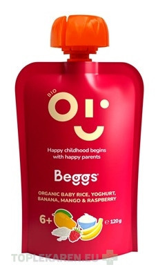 Beggs BIO Detská ryža s  jogurtom, banánom