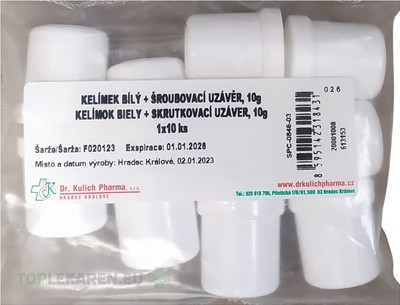 Kelímok biely + skrutkovací uzáver 10 g - FAGRON/K