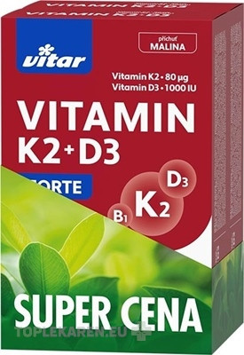 VITAR VITAMIN K2 + D3 FORTE DUOPACK