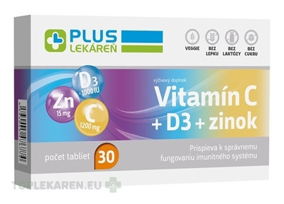 PLUS LEKÁREŇ Vitamín C + D3 + zinok