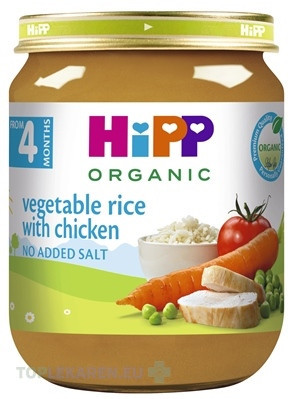 HiPP Príkrm BIO Zeleninová ryža a kuracie mäso