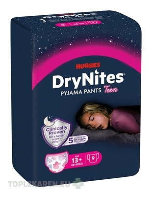 HUGGIES DryNites XL pre dievčatá (13+ rokov)