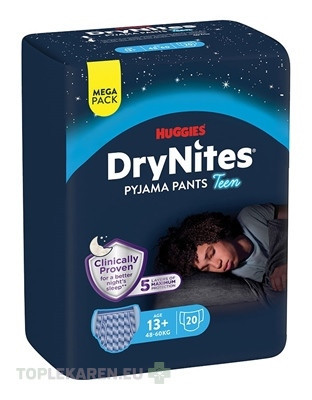 HUGGIES DryNites XL pre chlapcov (13+ r.) MEGA