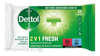 Dettol 2v1 FRESH Dezinfekčné obrúsky