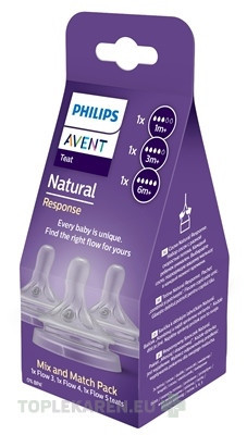 Philips AVENT CUMLÍK na fľašu Natural Response MIX