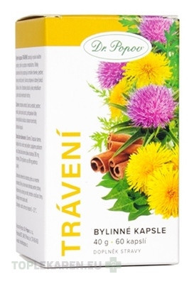 Dr. Popov Bylinné kapsuly TRÁVENIE
