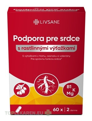LIVSANE Podpora pre srdce s rastlinnými výtažkami