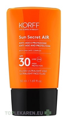 KORFF SUN SECRET Ultraľahký PLEŤOVÝ FLUID SPF 30