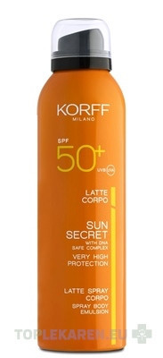 KORFF SUN SECRET TELOVE MLIEKO SPF 50+