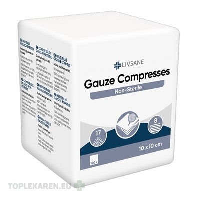 LIVSANE GÁZOVÉ KOMPRESY Nesterilné