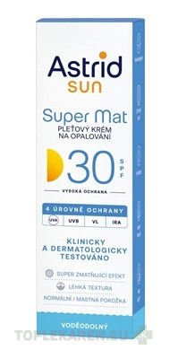 ASTRID SUN Pleťový krém Super Mat OF 30