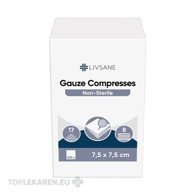 LIVSANE GÁZOVÉ KOMPRESY Nesterilné