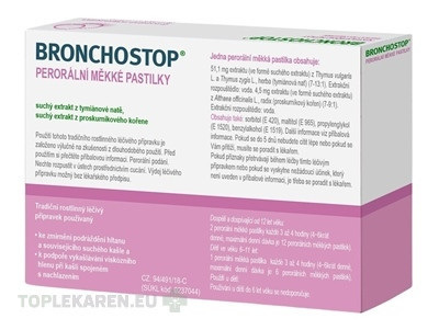 BRONCHOSTOP pastilky na cmúľanie
