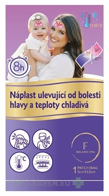 FORTE Náplasť uľavujúca od bolesti hlavy a teploty