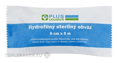 PLUS LEKÁREŇ Hydrofilný sterilný obväz