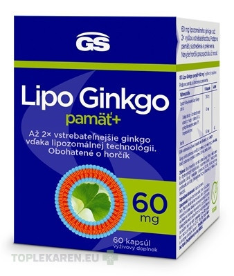 GS Lipo Ginkgo pamäť+ 60 mg
