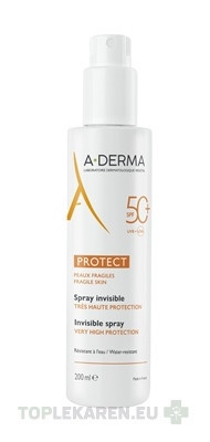 A-DERMA PROTECT Transparentný sprej SPF 50+