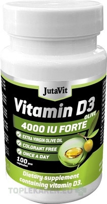 JutaVit Vitamín D3 4000 IU (100 μg) Forte Oliva