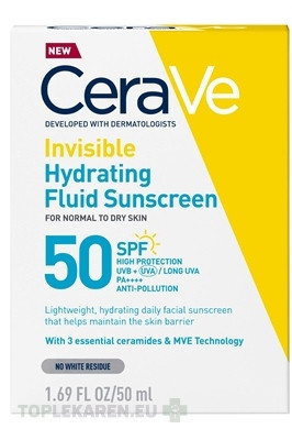 CeraVe Hydratačný opaľovací fluid s SPF 50+