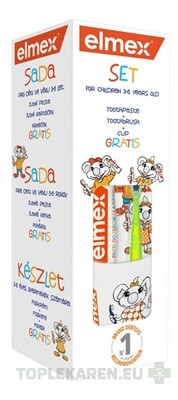 ELMEX DETSKÁ SADA - ZUBNÁ PASTA + KEFKA + POHÁRIK