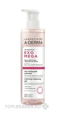 A-DERMA EXOMEGA Upokojujúci čistiaci gél