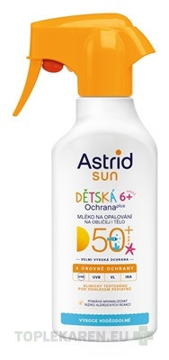 ASTRID SUN Detské mlieko na opaľovanie OF 50+