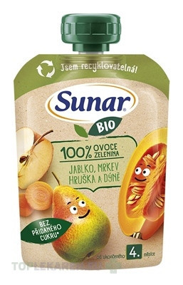 Sunar BIO Jablko Hruška Mrkva Tekvica