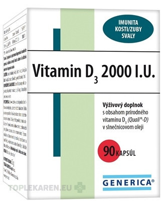 GENERICA Vitamin D3 2000 I.U.