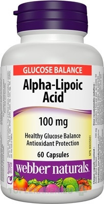 Webber Naturals Kyselina alfa-lipoová 100 mg