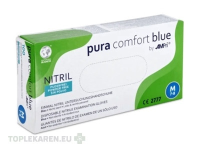 AMPri Pura Comfort Blue Nitrilové rukavice