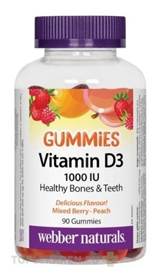 Webber Naturals Vitamín D3 1000 IU Gummies