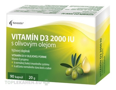 Noventis Vitamín D3 2000 IU s olivovým olejom