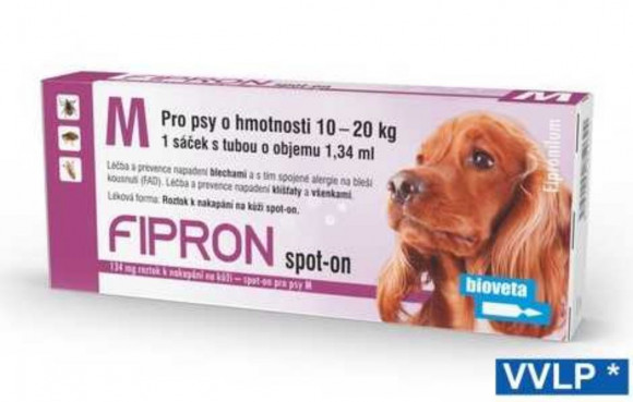 Fipron 134 mg Spot-On Dog M sol 1x1,34 ml