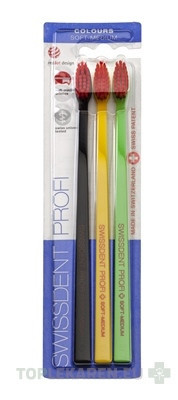 SWISSDENT PROFI Colours Soft-Medium zubná kefka