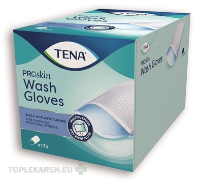 TENA Umývacie rukavice s vnútornou fóliou