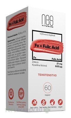 nesVITAMINS Fe 21 mg + Folic Acid 600 µg