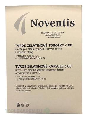 Noventis želatinové kapsuly veľkosť 00 Fagron