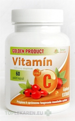 GOLDEN PRODUCT Vitamín C 500 mg + B3 + D3 + šípky