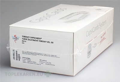 CapsiCards želatínové kapsule veľkosť 00 - FAGRON