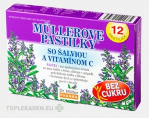 MÜLLEROVE PASTILKY SO ŠALVIOU A VIT. C