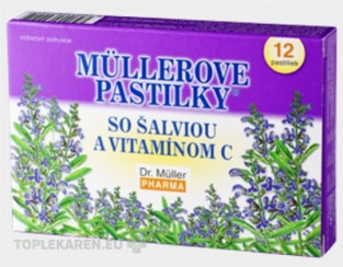 MÜLLEROVE PASTILKY SO ŠALVIOU A VIT. C