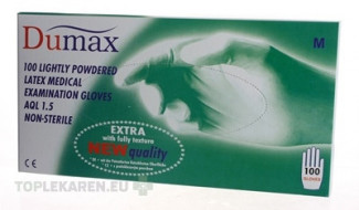 DUMAX RUKAVICE latexové  vyšetrovacie