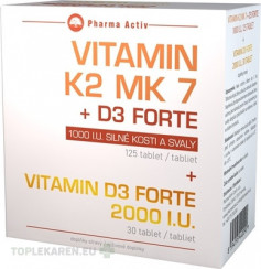 Pharma Activ Vitamín K2 MK 7 + D3 FORTE 1000 I.U.