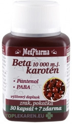 MedPharma BETAKAROTÉN 10 000 m.j.+Pantenol+PABA