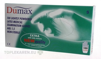 DUMAX RUKAVICE latexové  vyšetrovacie