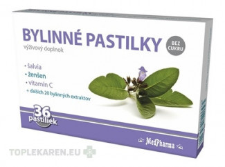 MedPharma BYLINNÉ PASTILKY Bez cukru