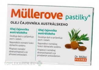 MÜLLEROVE pastilky OLEJ ČAJOVNÍKA AUSTRALSKEHO