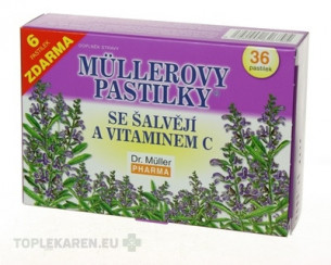 MÜLLEROVE PASTILKY SO ŠALVIOU A VIT. C